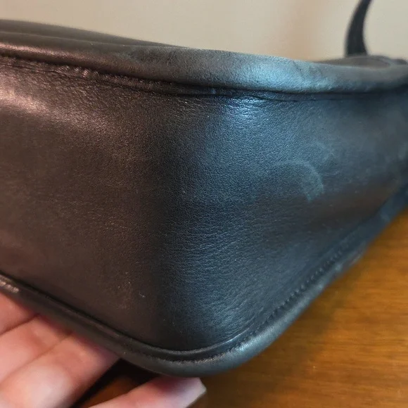 Coach Rambler's Legacy 9067 Leather Shoulder Crossbody Bag Purse Black Vintage - Picture 8 of 15